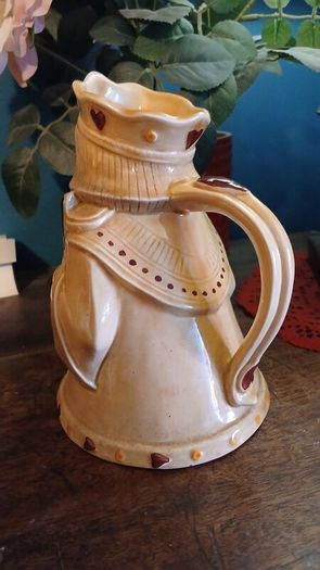 Rare Antique Pair of Toby Jugs Pack of Cards Series by H J Wood England