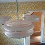 Rare Authentic 1950s Atomic UFO Pendant Light . Pristine & Working Image 6
