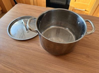 Stainless Steel Stock Pot with Lid and Two Side Handles