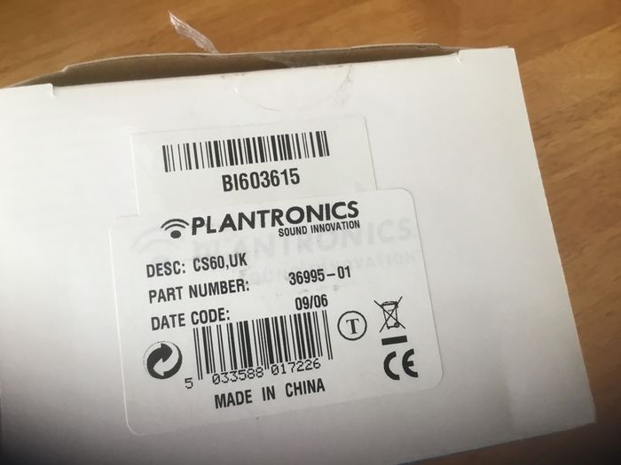Plantronics cs60 wireless headset