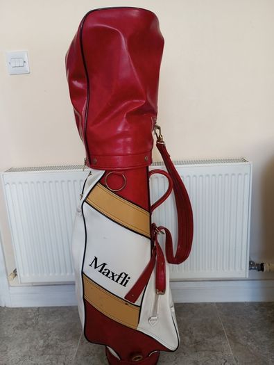 maxfli leather golf bag