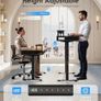 Electric Standing Desk, 120 x 54cm Height Adjustable Desk with 3 Drawers, RGB LED Strip & Charging Station Image 9