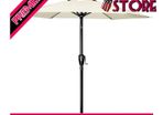 2.28M Patio Umbrella Outdoor Table Market Yard Umbrella with Push Button Tilt/Crank, 6 Sturdy Ribs for Garden, Deck, Backyard, Pool MULTIPLE COLOURS AVAILABLE (FREE SHIPPING)
