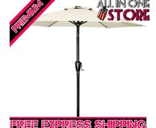 2.28M Patio Umbrella Outdoor Table Market Yard Umbrella with Push Button Tilt/Crank, 6 Sturdy Ribs for Garden, Deck, Backyard, Pool MULTIPLE COLOURS AVAILABLE (FREE SHIPPING)