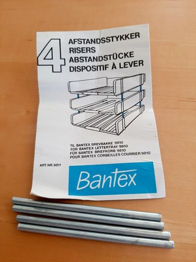 Riser-rods for Myers letter trays