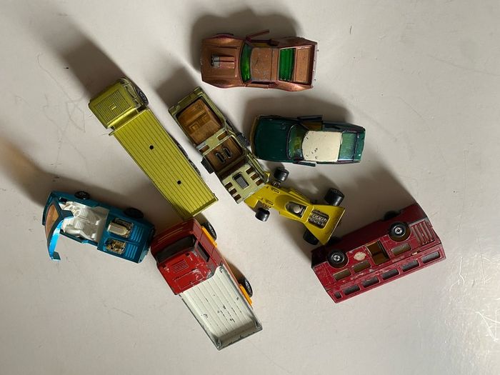 cars lot of 8 1970s Matchbox Superfast (Lesney, Made in England) diecast vehicles: