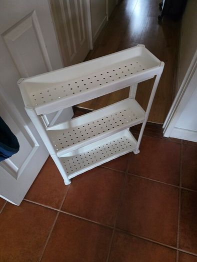 IKEA Shelves/Trolley, white, 54x18x71 cm