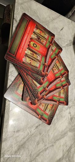 Christmas dishes, place mats & dip/snacks tray