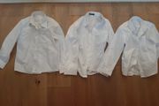 3 white school uniform shirts - Age 6 - 7