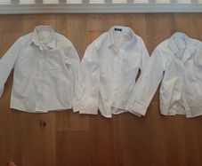 3 white school uniform shirts - Age 6 - 7