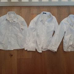 3 white school uniform shirts - Age 6 - 7
