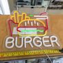 Large Burger Fries Take Away  Neon LED Sign Business House Garage Image 2
