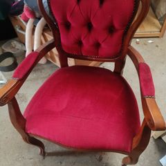 Vintage Red Velvet Chairs