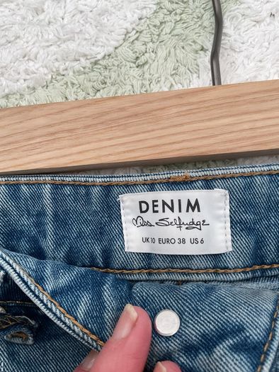 shorts miss selfridge size 10 denim shorts with lace detail button opening