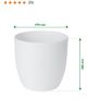 White Ceramic Plant pot (Dia) 27cm Image 5