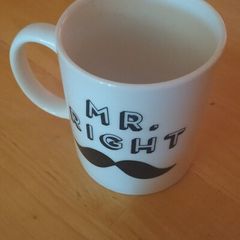 Mr Right (and Mrs Right) mugs, new.