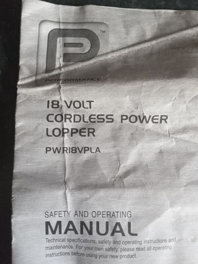 Performance 18 Volt Cordless Power Lopper
