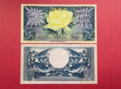 Indonesia  5 Rupiah. 1959. Pick  65a  ( Uncirculated )
