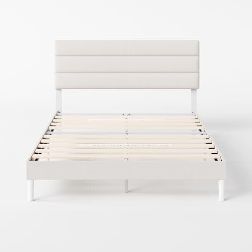 Double Upholstered Bed Frame with Headboard (135 x 190 cm)
