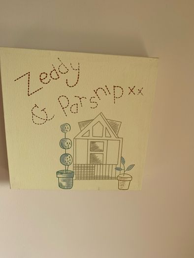 Mamas and papas zeddy and parsnip wall canvas and lamp shade