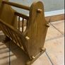 Vintage Oak Magazine Rack Holder Image 2