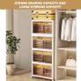 Storage Boxes with a lid, 4 Piece Large Collapsible Wardrobe, Stackable Storage Boxes with wheels Plastic Collapsible Organiser Kitchen Foldable Plastic Box (4 /110L) Image 7