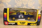 Fiat 124 Abarth rally Scale 1/24 Rare Burago