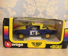 Fiat 124 Abarth rally Scale 1/24 Rare Burago
