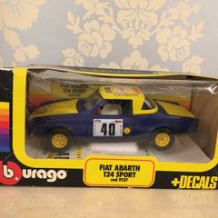 Fiat 124 Abarth rally Scale 1/24 Rare Burago