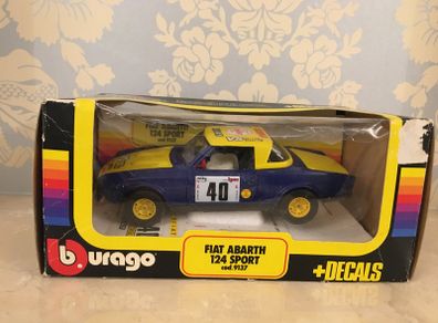 Fiat 124 Abarth rally Scale 1/24 Rare Burago