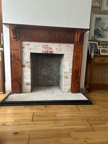 fireplace timber surround