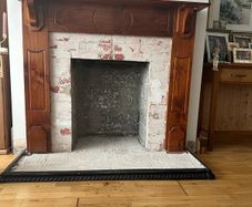 fireplace timber surround