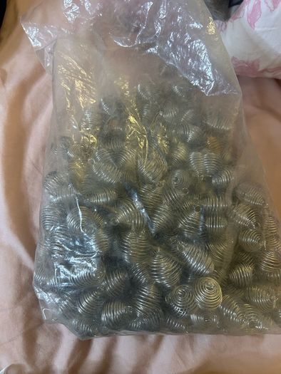 Large Bulk Bag of Silver Spiral Crystal Cages | Jewellery Making Supplies
