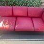 red outdoor leather cushions Image 4