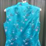 Vintage blue cheongsam, brocade, small, hand taylored, D18 post 6e Image 4
