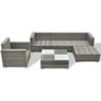 6 Piece Garden Lounge Set with Cushions Poly Rattan Grey Image 4