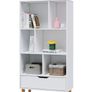 BRAND NEW Storage Cabinet Shelves Unit 6 Cube Bookshelf Freestanding With 1 Drawer Wooden Legs Display Image 3