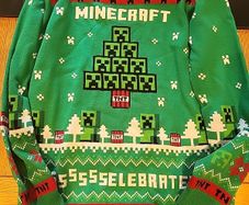 Official Minecraft Christmas Jumper Creeper TNT Age 14 15 170cm