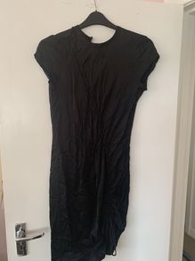 Black satin dress