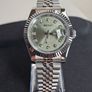 Seiko MOD Datejust Sunburst Diamond Dial Green Image 8
