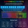 Gaming Keyboard and Mouse Set, UK Layout, RGB Backlit Wired Keyboard, Ergonomic 4-Color LED Gaming Mouse, Large Mousepad, USB Plug & Play for PC, Mac, PS4, Xbox Image 3