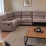 Ez living Beige/brown Recliner Corner sofa Modular L shaped couch Image 2