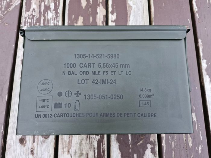 Military Metal Ammo Box / Can (Excellent storage)