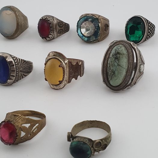 Old World Jewellery Collection 15 Mixed Brass Statement Rings