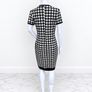 Pre Owned Classic Black & White Houndstooth Bodycon Dress Image 3