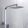 Shower Mixer Set Handheld Shower and with Adjustable 8" Overhead Rainfall Shower Head Twin Head & Body Chrome Plated Set Image 4