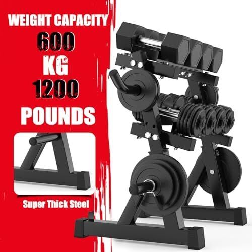 Adjustable Dumbbell Rack Storage 98x41x91/85x32x80CM,2 Tier/3 Tier Weight Storage Rack Organizer Dumbbells Stand Holder Space-Saving Fitness Organiser Durable Stabel Steel for Home Gym