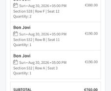 Bon Jovi tickets