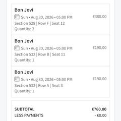 Bon Jovi tickets