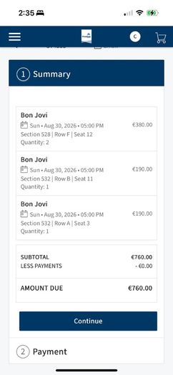 Bon Jovi tickets